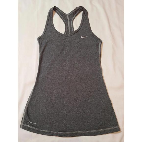 Nike Dri Fit Tank Top  Womens Sz XS  Supportive Athletic  Workout Training Gray - Picture 1 of 9